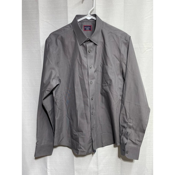 Untuckit Men’s Dress Shirt Wrinkle Free Gray‎ Medium - Picture 2 of 5